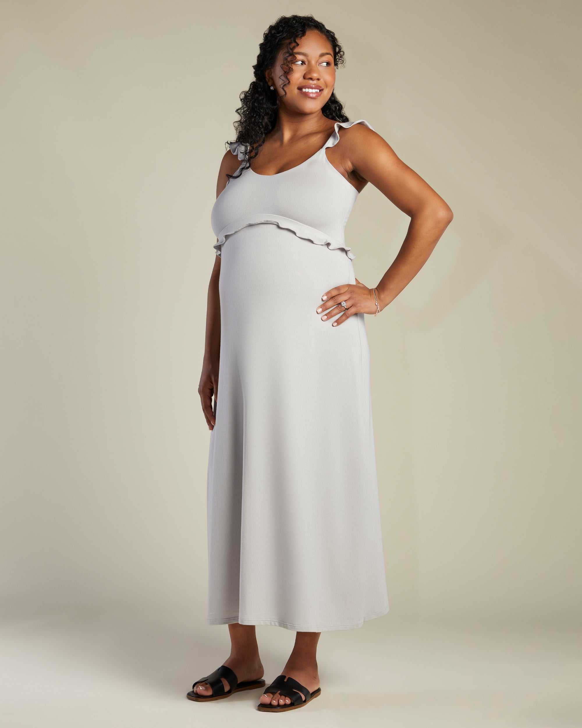 Nest Flutter Sleeve Maxi Dress – A Pea in the Pod