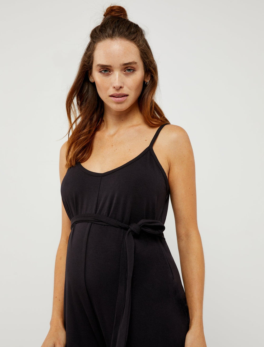 Breezy Gauze Maternity Romper in Black  Maternity Jumpsuits Canada – Carry  Maternity Canada