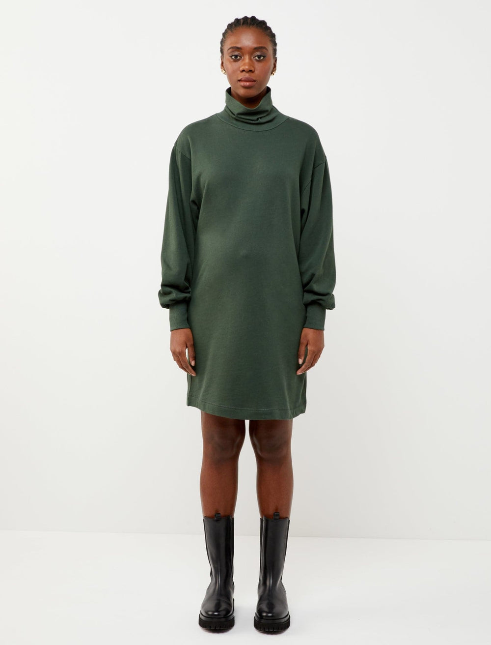 High neck sweatshirt discount dress