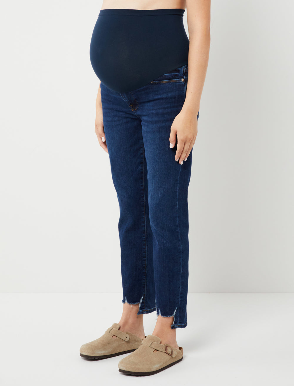 Maternity Ingrid & Isabel Postpartum Pull On Jeans Blue 31